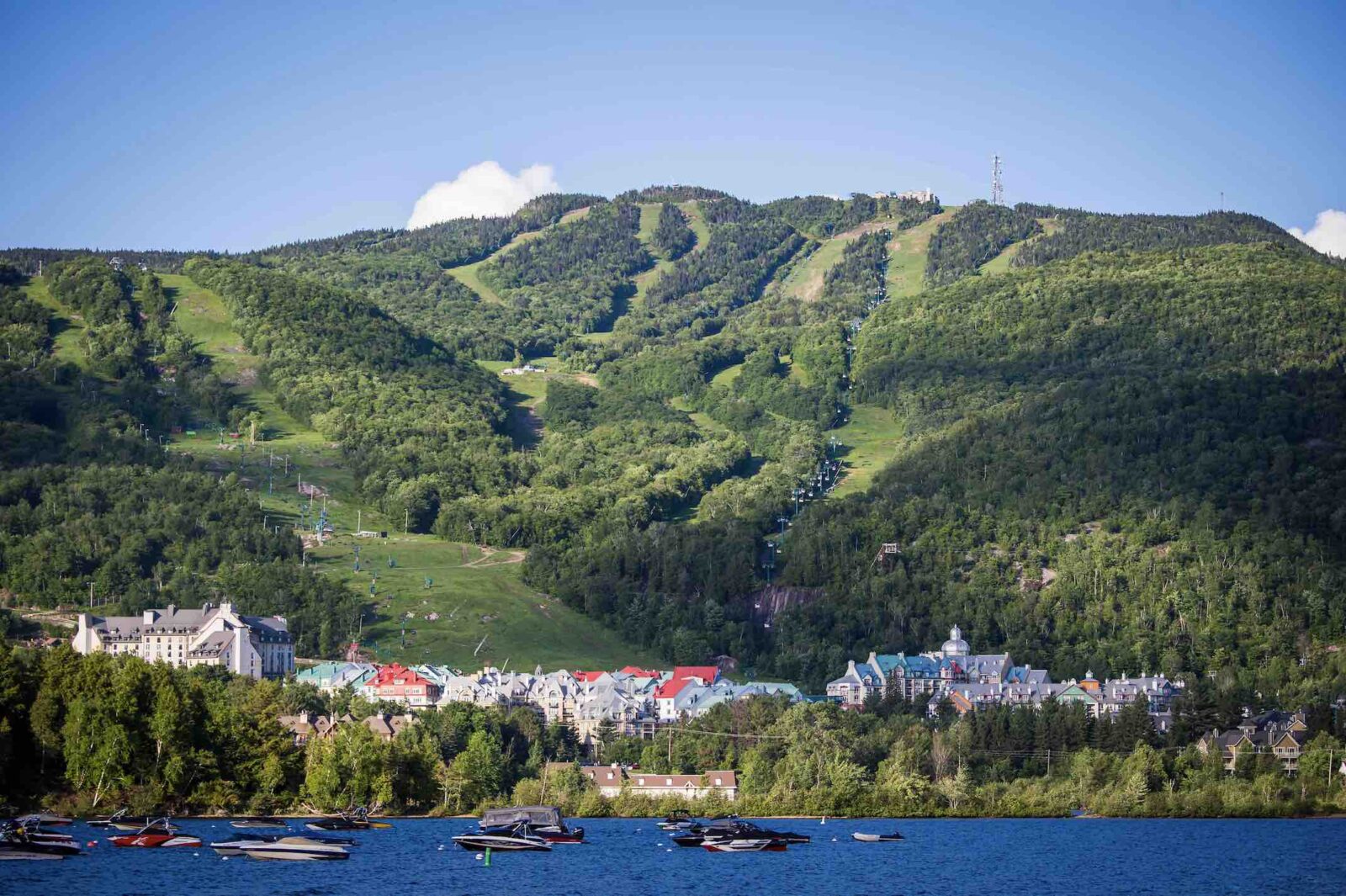 Featured Image - things to do in Mont-Tremblant view of lake and village